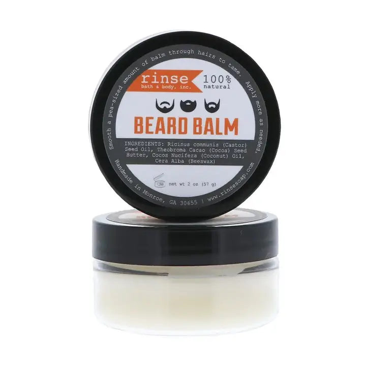 Beard Balm Unscented 2 oz Natural Men's Grooming | Rinse Bath & Body