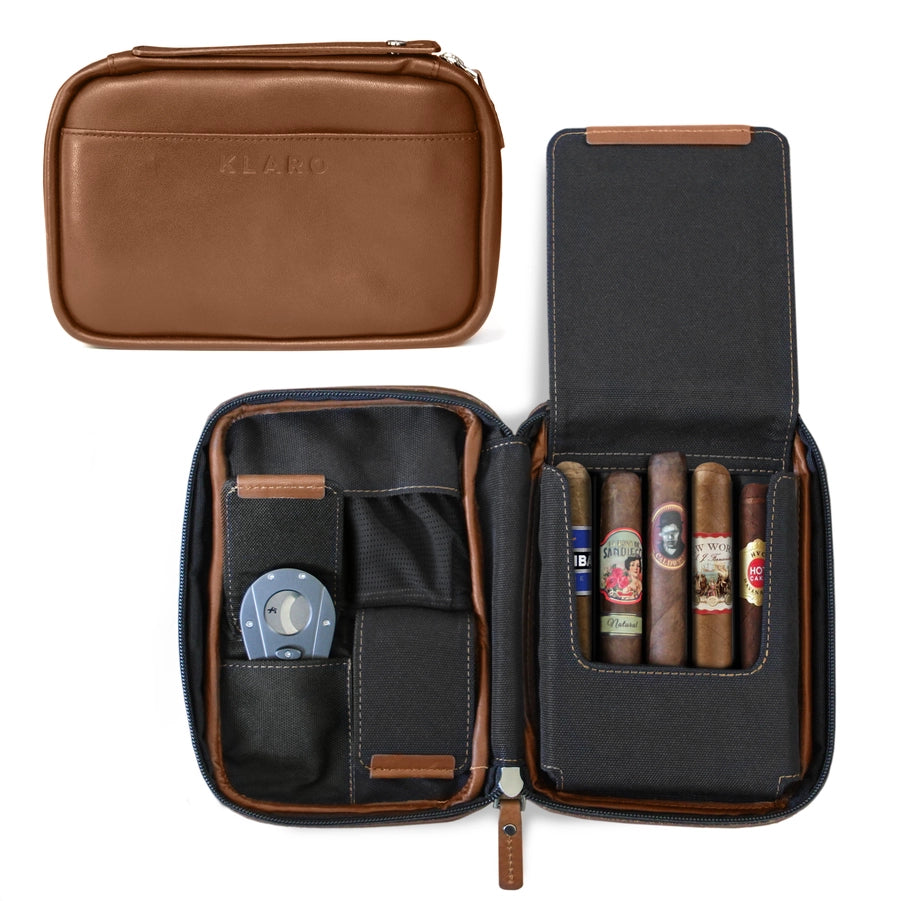 Travel Leather Cigar Case