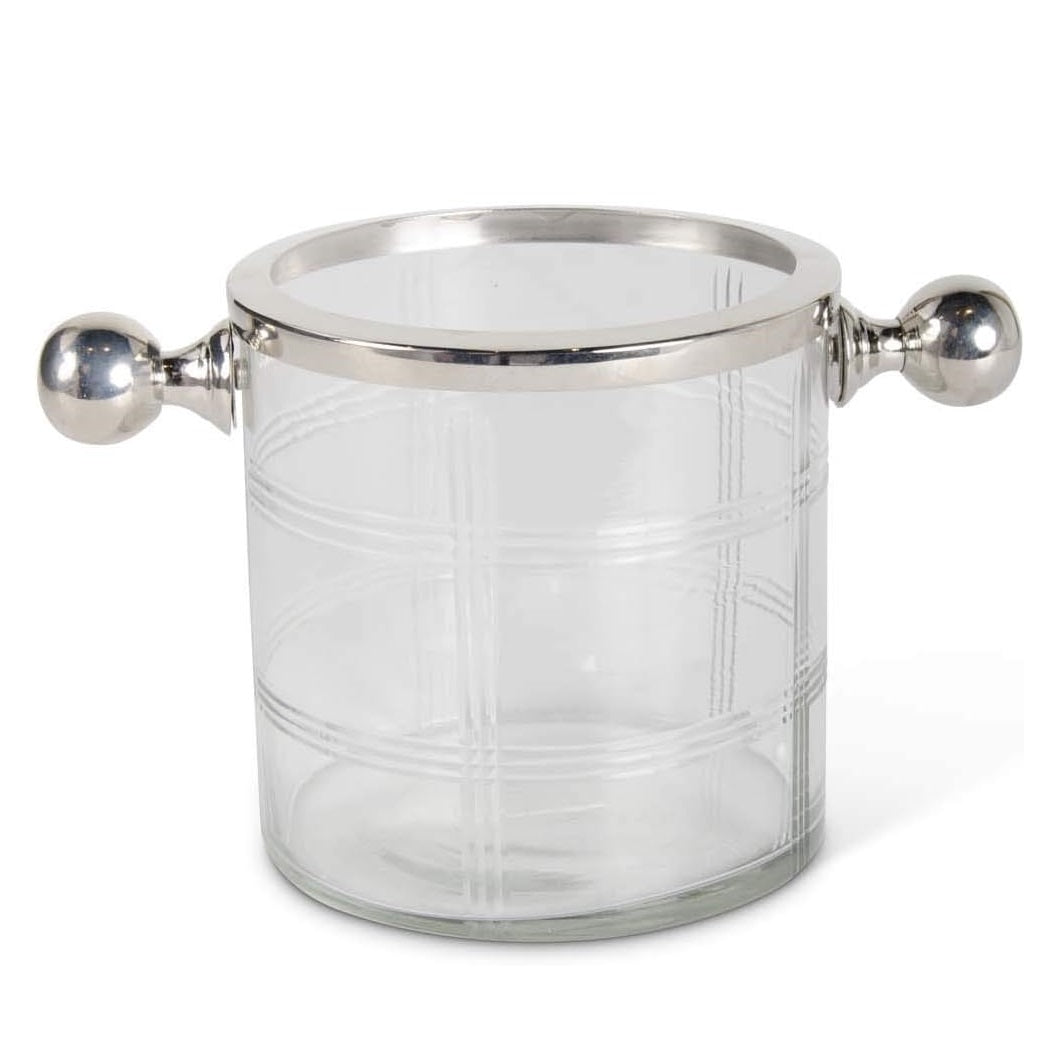 5 Inch Etched Glass Ice Bucket