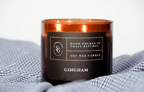 Southern Gent 2 Wick Candle - Gingham