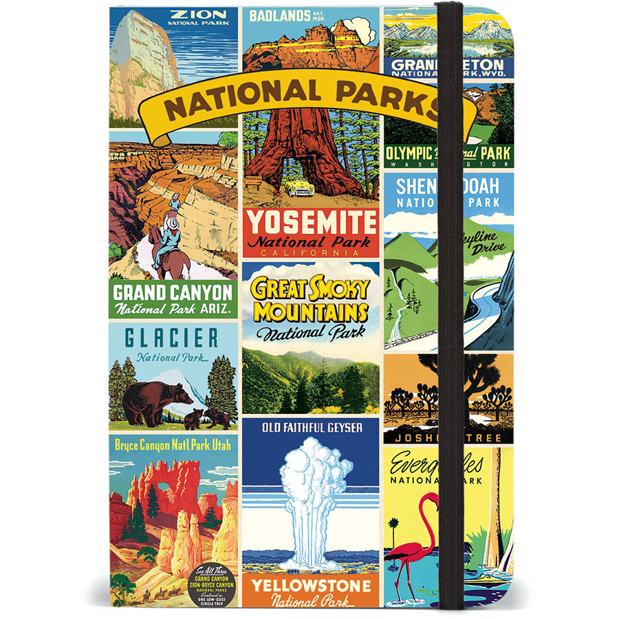 National Parks Small Notebook with Elastic Closure | Cavallini Papers & Co.