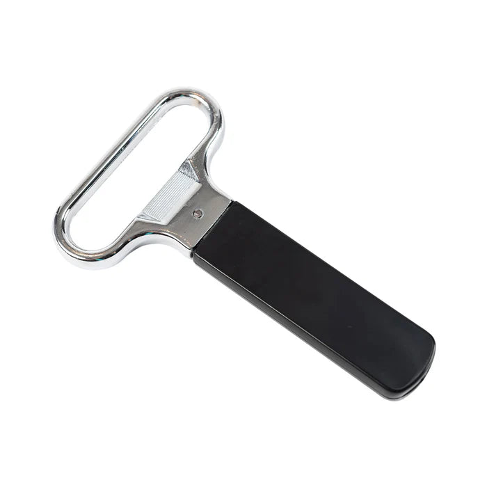 Wine cork extractor tool on a white background.