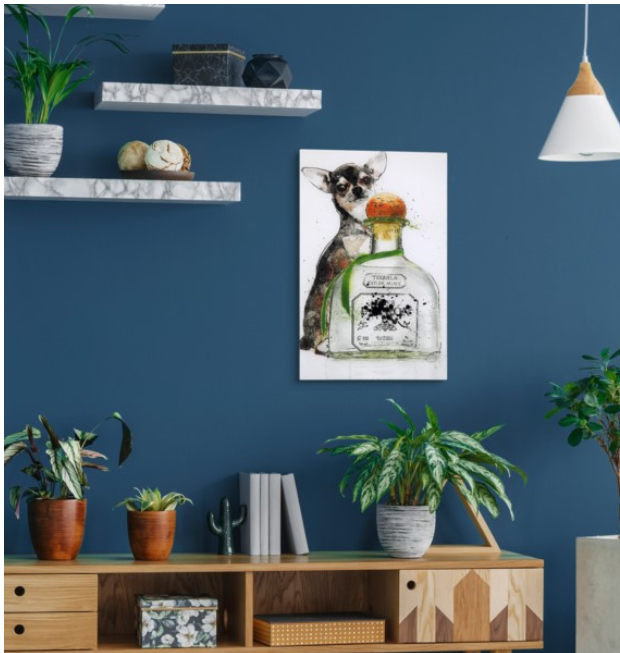 "Viva Mexico" Frameless Free Floating Tempered Art Glass