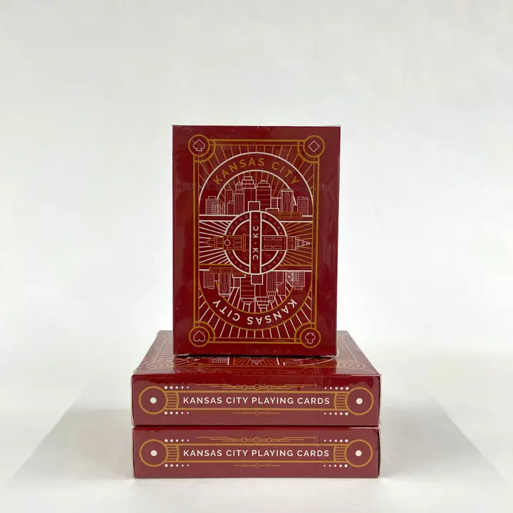 Kansas City Playing Cards - Landmarks - Art Deco - Red