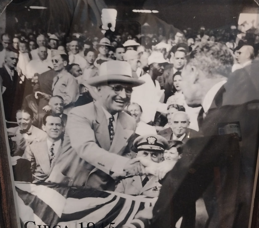 Harry S. Truman at A Baseball - Circa 1945 | Vintage Art