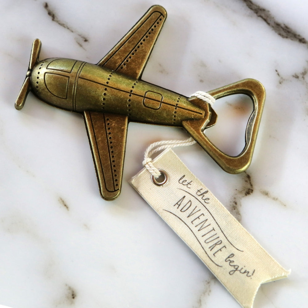 Let the Adventure Begin Airplane Bottle Opener