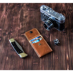 Leather Travel Wallet with Snap Closure