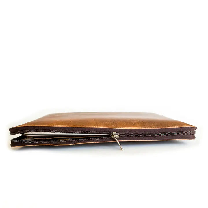 Buffalo Leather MacBook Portfolio | Dark Walnut
