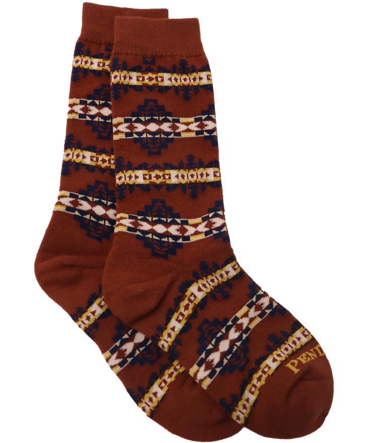 Desert Dawn Crew | Brown, Blue and with Crew Socks