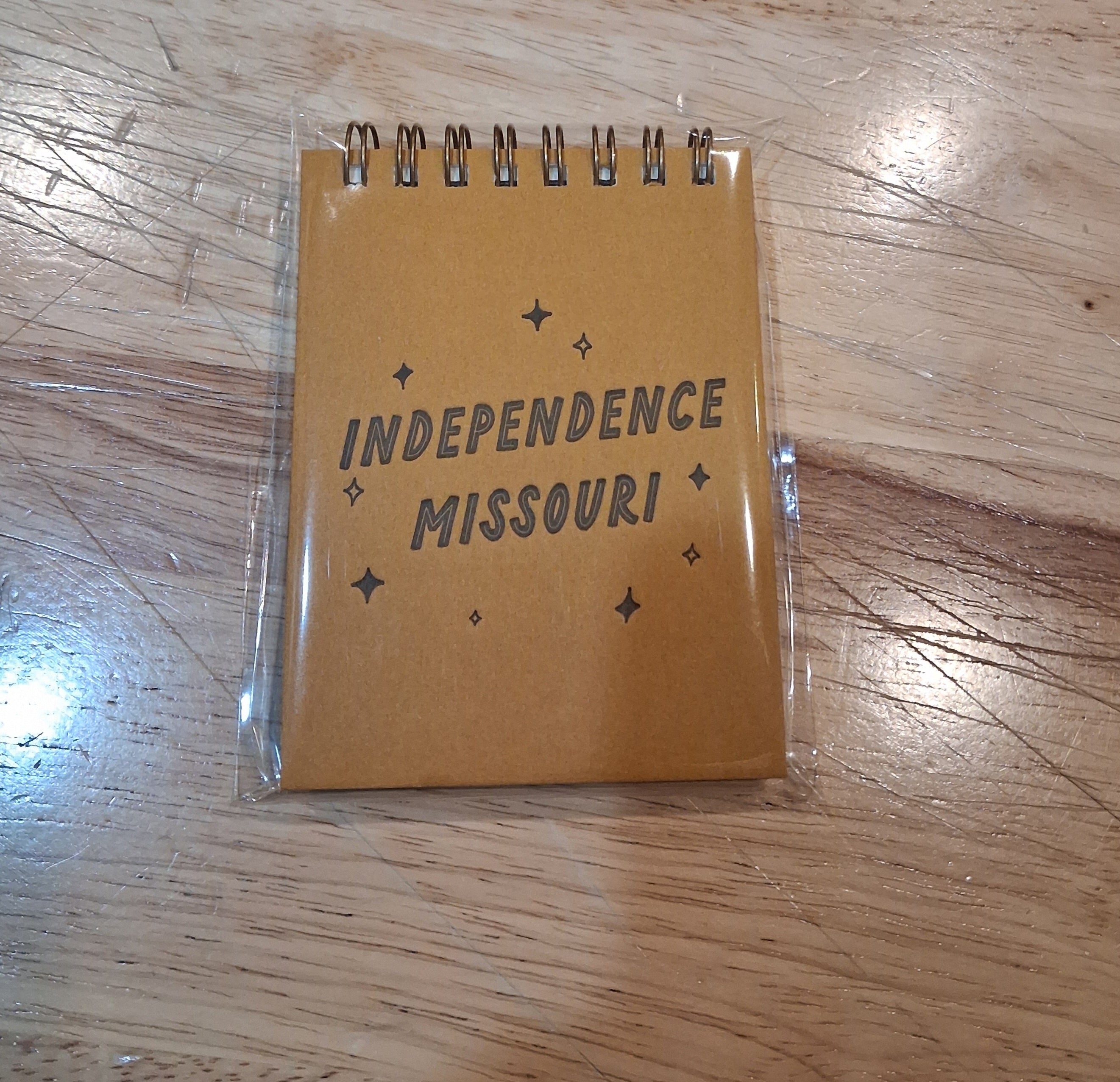 Independence Missouri Custom Happy Place Mini Jotter Notebook (Saffron Cover)