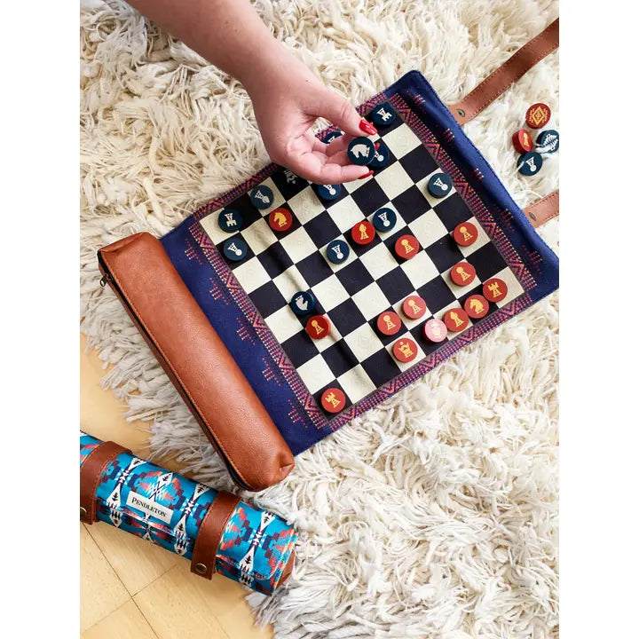 Pendleton Chess & Checkers Set | Chronicle Books