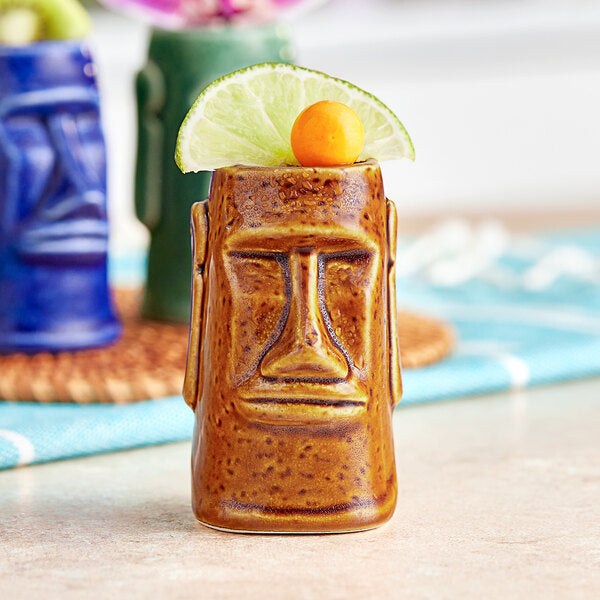 2.5 oz. Ceramic Tiki Shot Glass