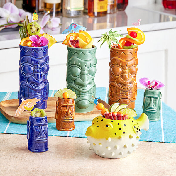 2.5 oz. Ceramic Tiki Shot Glass