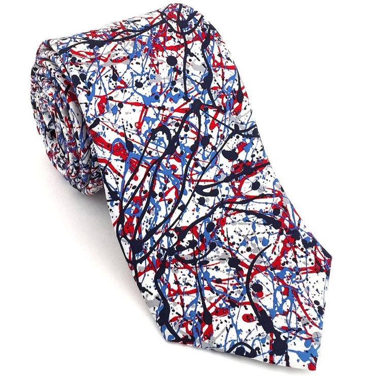 Art Splotches & Drips Silk Necktie