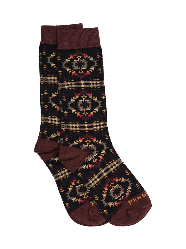 Pendleton Juniper Mesa Crew Socks | Brown