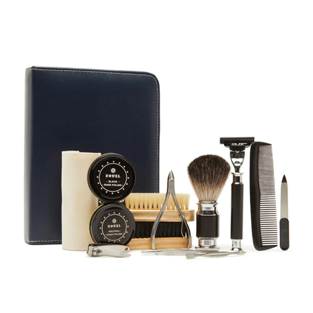 On The Go Grooming & Shoe Kit | Navy Case Grooming Kit