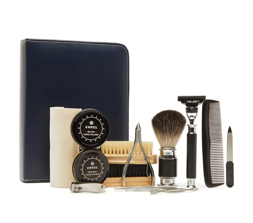 On The Go Grooming & Shoe Kit | Navy Case Grooming Kit