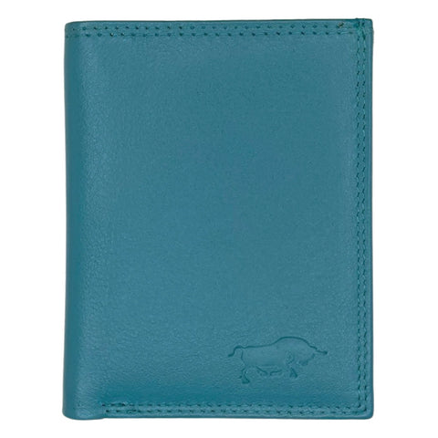 Leather Credit Card Holder - Light Blue