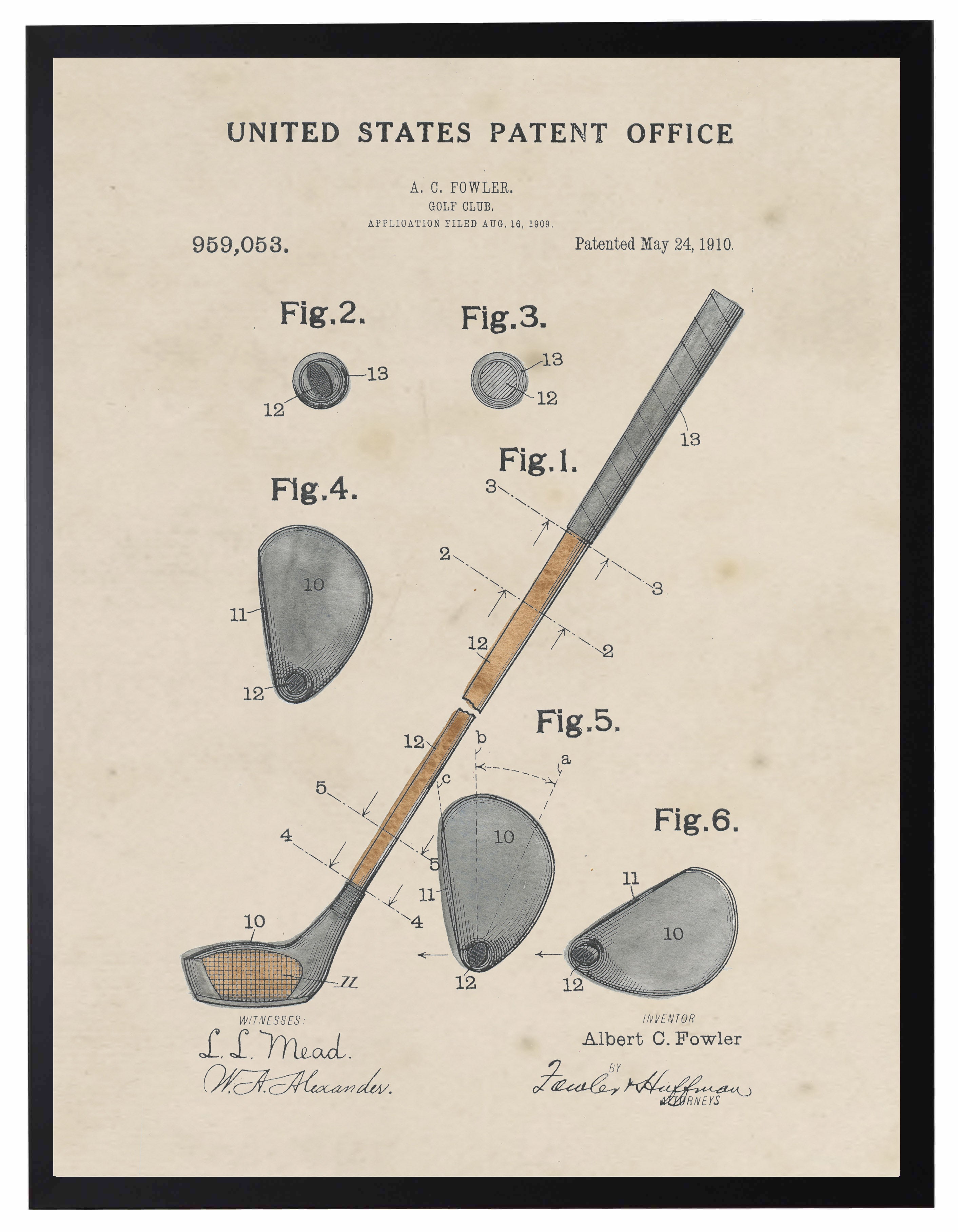 Watercolor Golf Club Patent | Watercolor Art