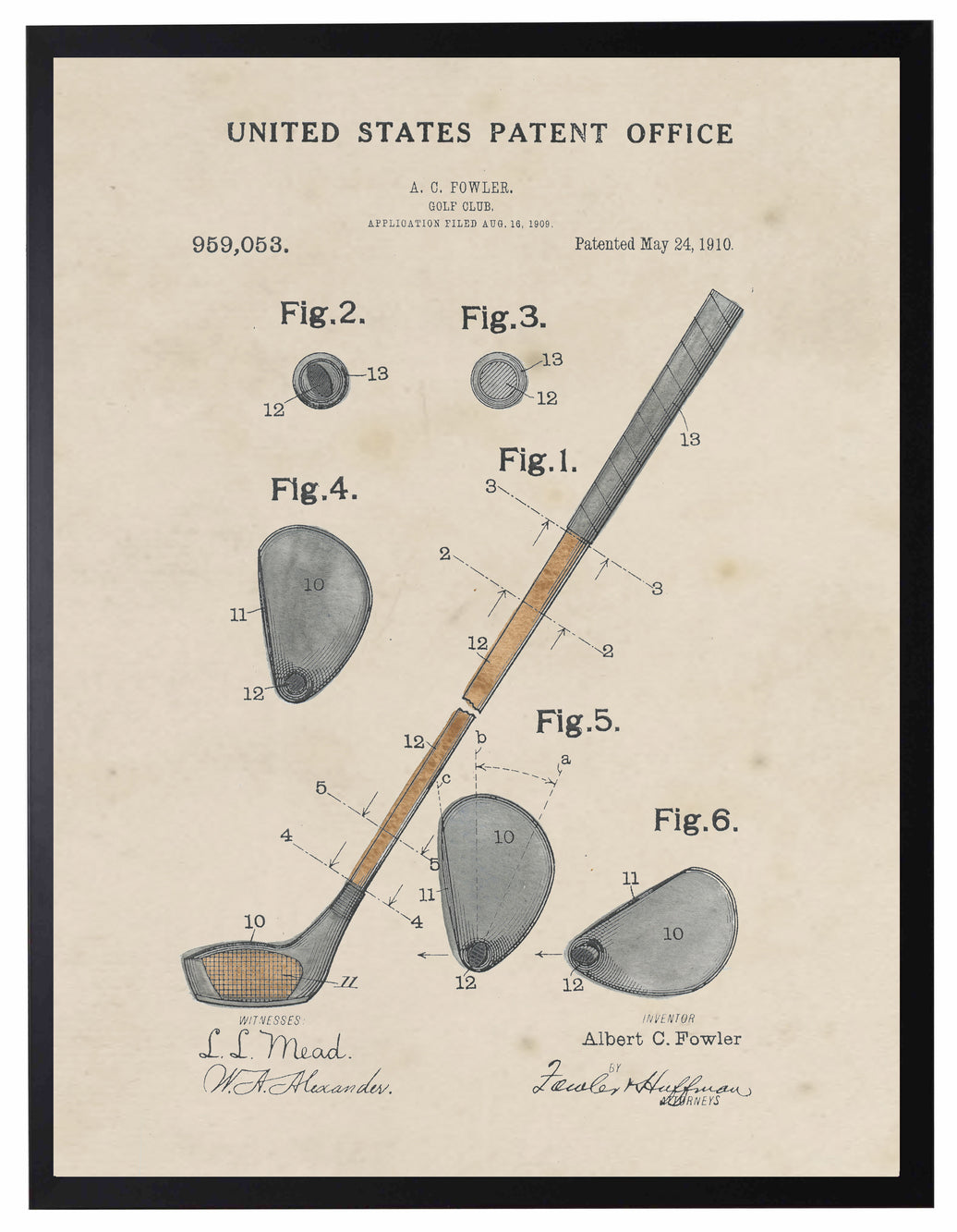 Watercolor Golf Club Patent | Watercolor Art