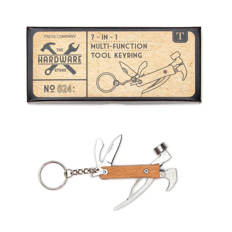 Nailed It Hammer 7-in-1 Multi-Tool with Keyring in Gift Box