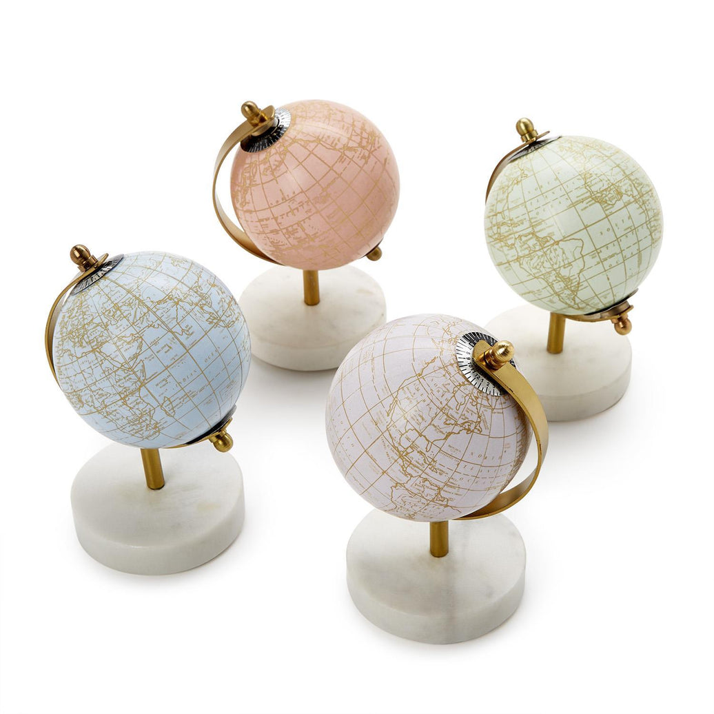 Around The World Mini Globe | With Mable Base 4 Assorted Color