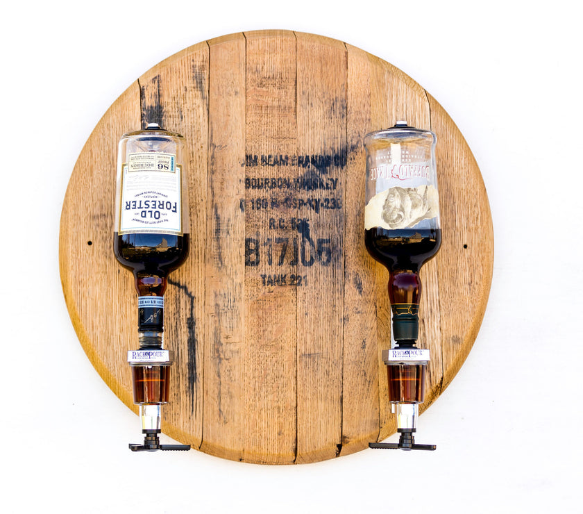 Double Barrel Head Whiskey Dispenser