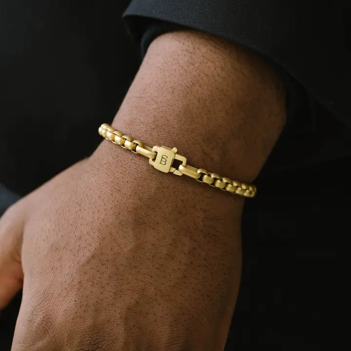 Urban Edge 5mm Box Chain Bracelet 18K Gold