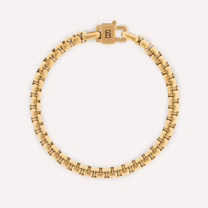 Urban Edge 5mm Box Chain Bracelet 18K Gold