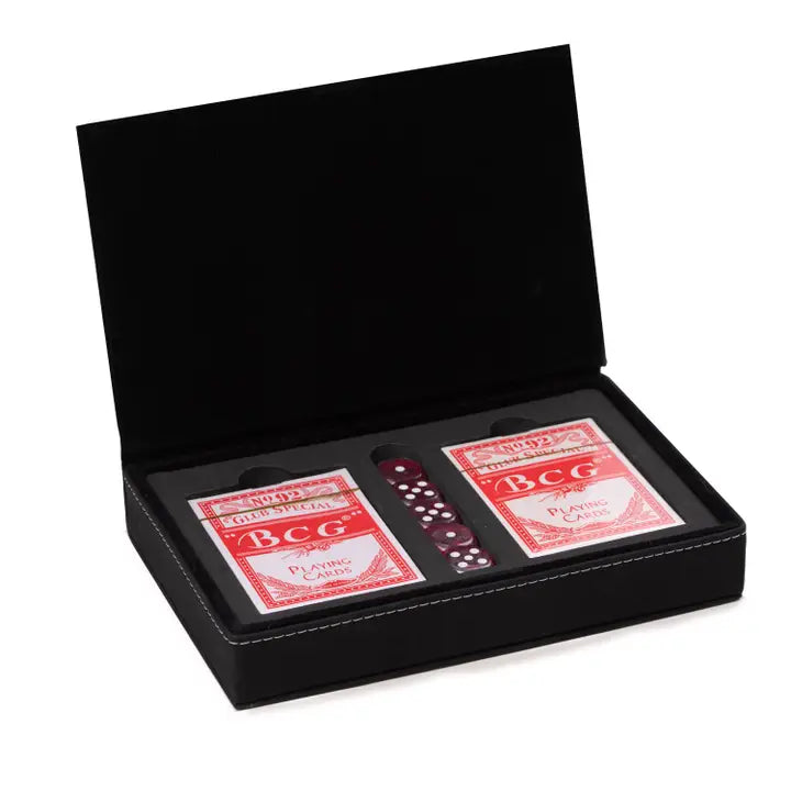 Two Decks and Dices Pokers Set (Black) | Bey-Berk