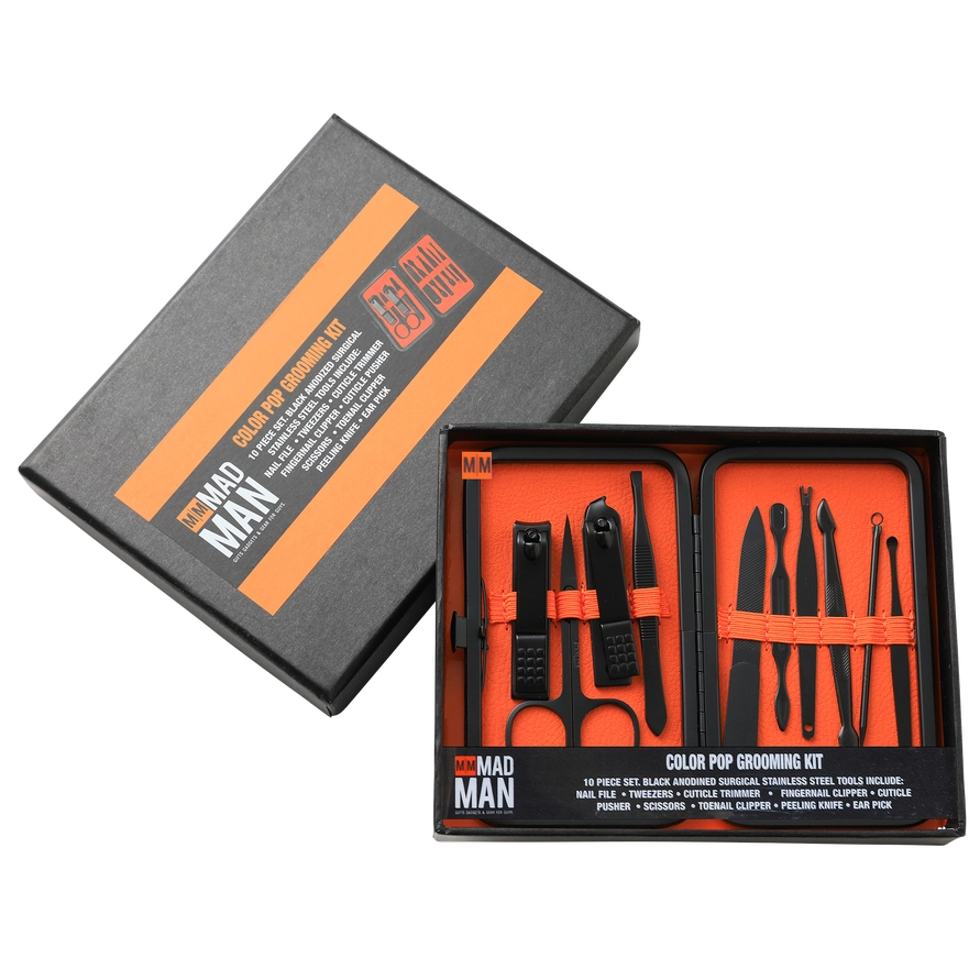 Color Pop 10-Piece Men's Grooming Kit