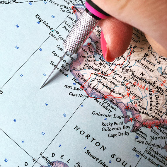 Independence Map Metal Keychain