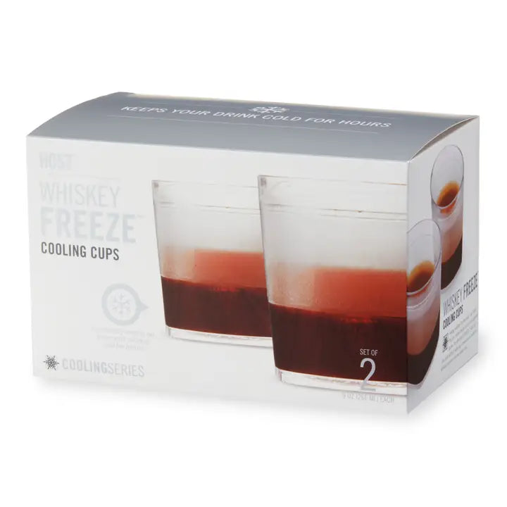 Whiskey Freeze Cooling Cups | Wood Pattern Set of 2