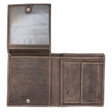 Men's Wallet Buffalo Leather - Dark Brown