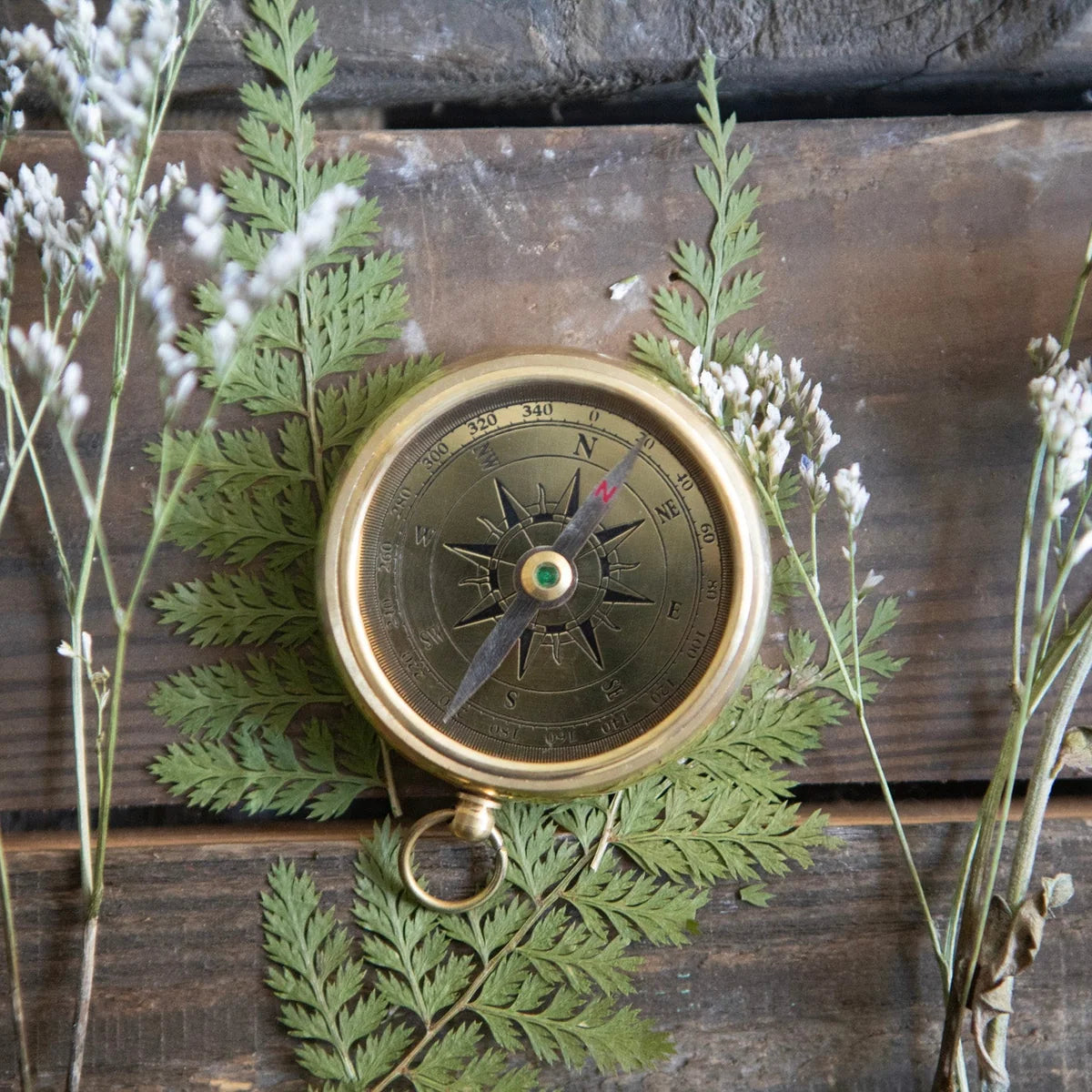 "If You Ever Get Lost" Compass with Leather Pouch