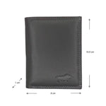 Leather Credit Card Holder - Gray