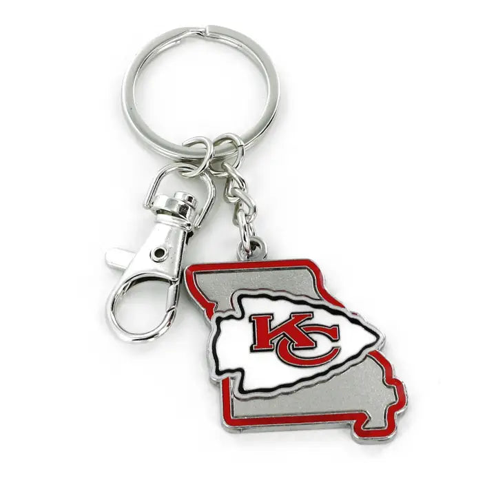 NFL Kansas City Chiefs State Design Heavyweight Keychain