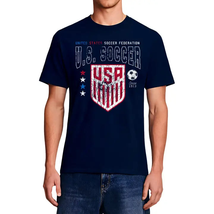 Us Men's National Team Cotton T-Shirts (Navy)