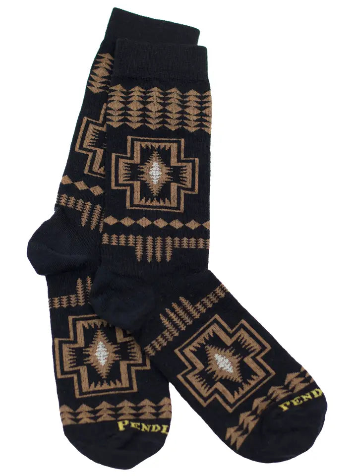 Pendleton Harding Crew Socks | Black