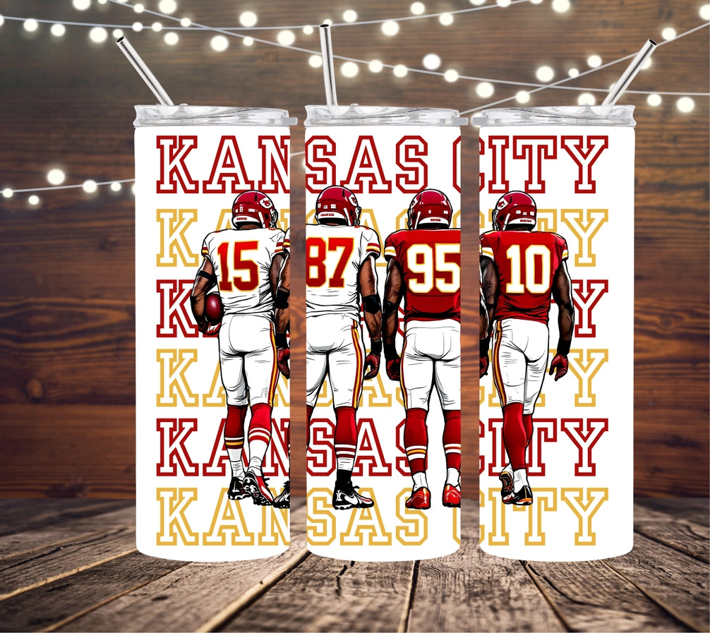 Kansas City Chiefs Players 20oz Skinny Tumbler