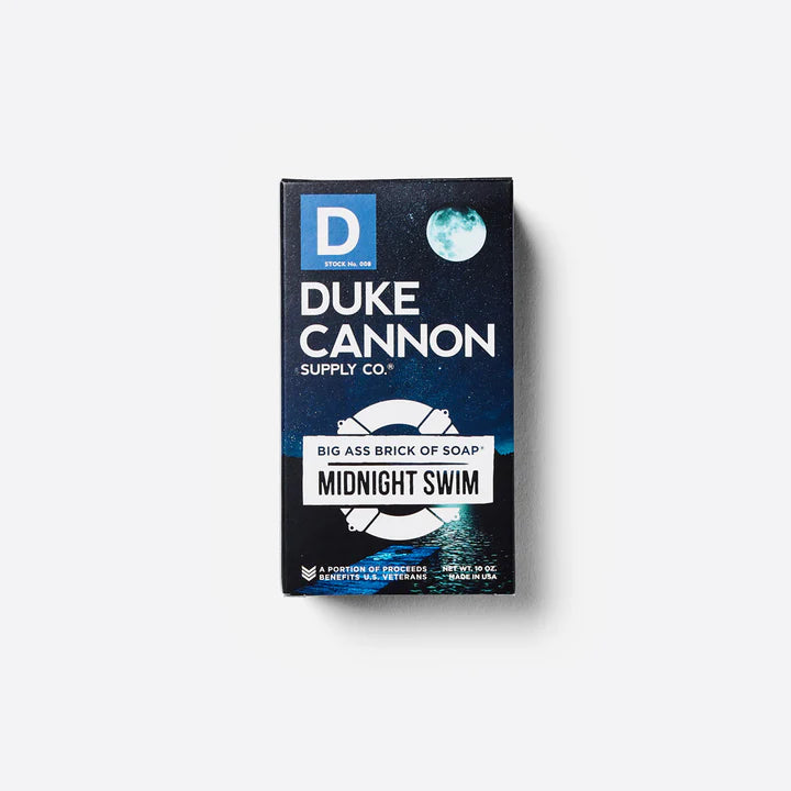 A package of Duke Cannon Supply Co. Midnight Swim bar soap.