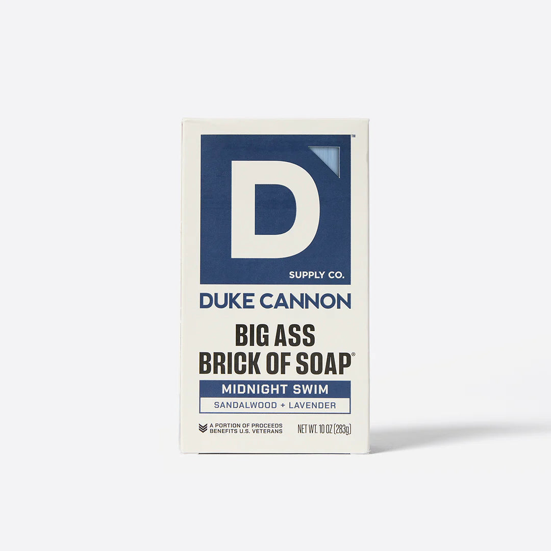 Duke Cannon soap packaging on a white background