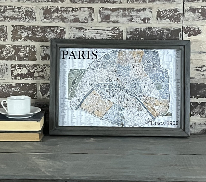 Vintage Paris Map – Circa 1900