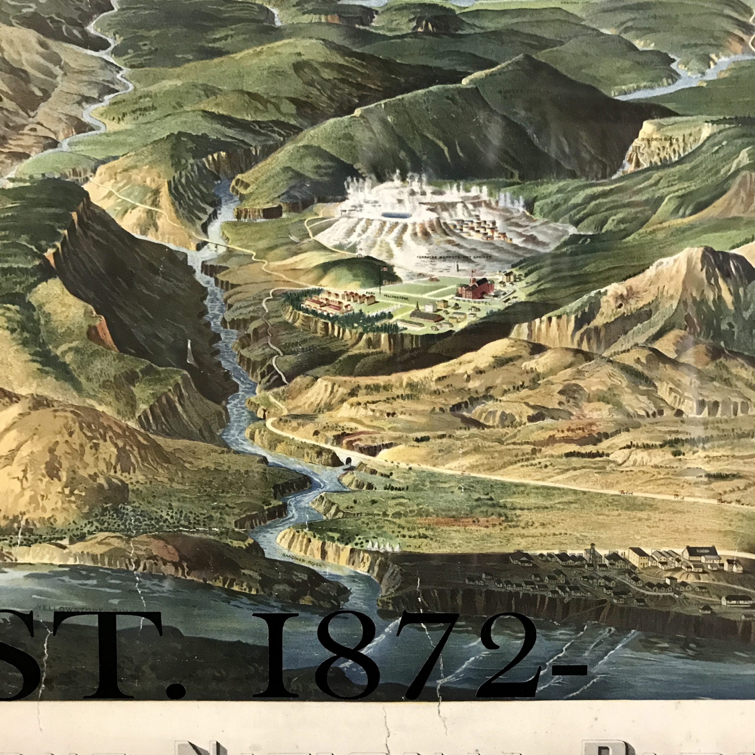 Vintage Yellowstone Map