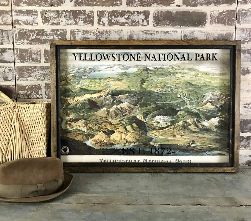 Vintage Yellowstone Map