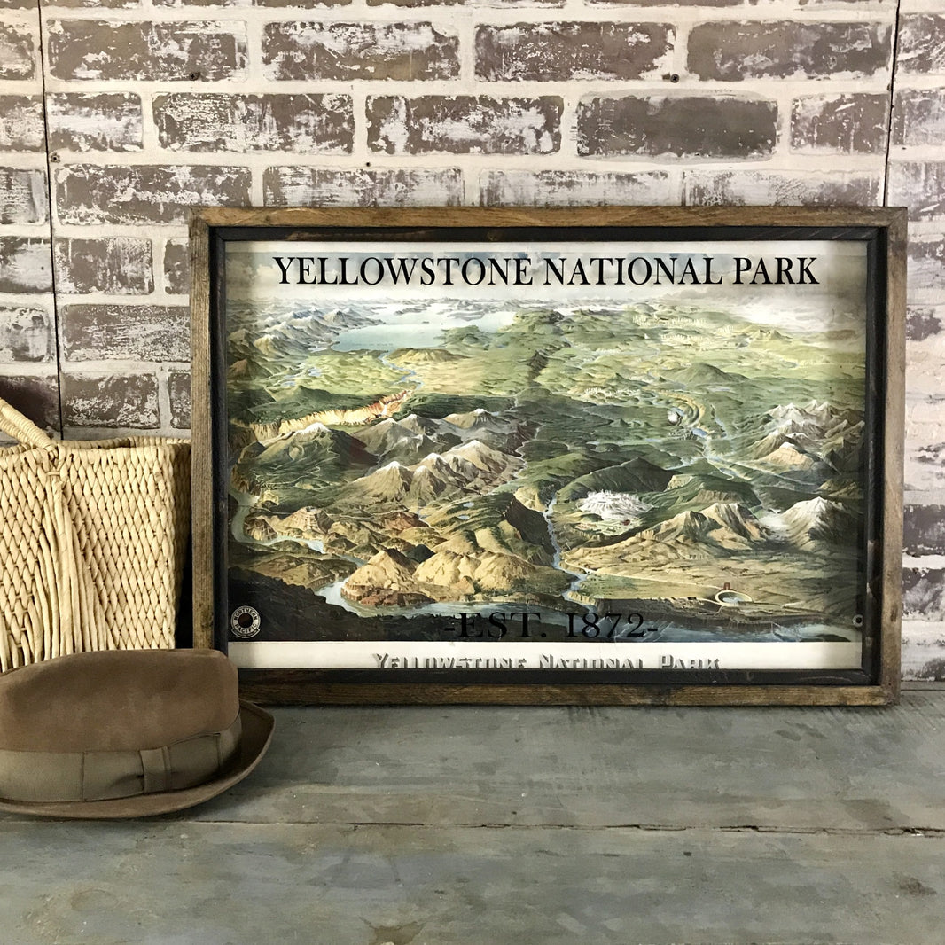 Vintage Yellowstone Map