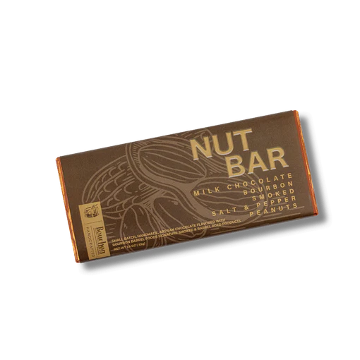 Nut Bar with Milk Chocolate | Chocolate, Bourbon, Smoked Salt & Pepper Peanuts