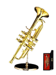 4.5" Gold Brass Trumpet Miniature