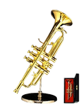 4.5" Gold Brass Trumpet Miniature