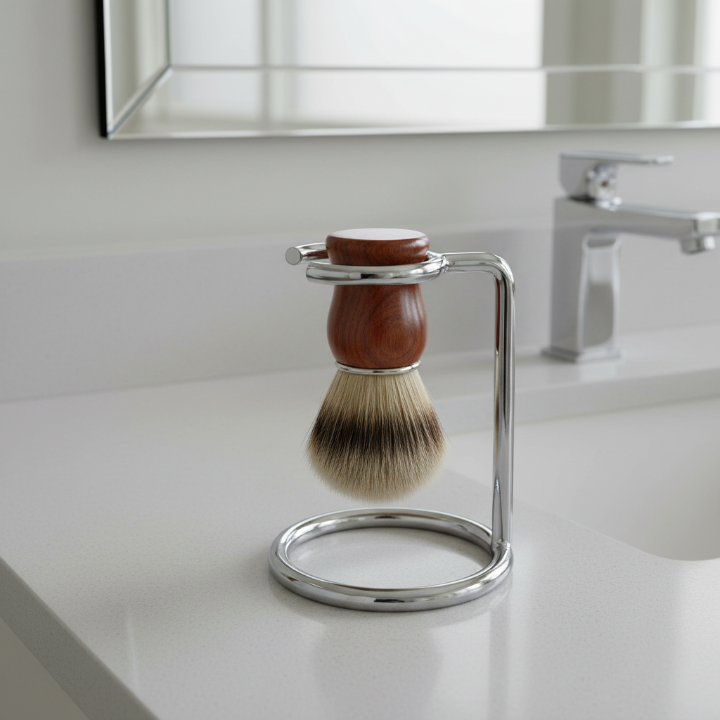 Chrome Brush Stand